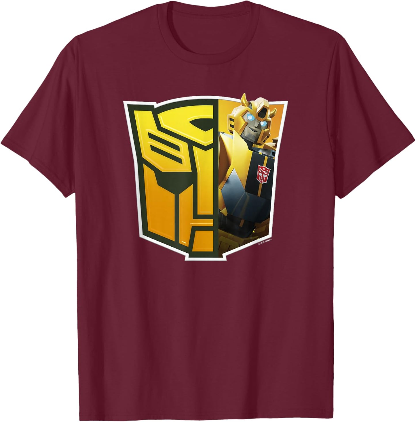 Transformers: EarthSpark Bumblebee Logo Fill T-Shirt - T-Shirt | Maroon