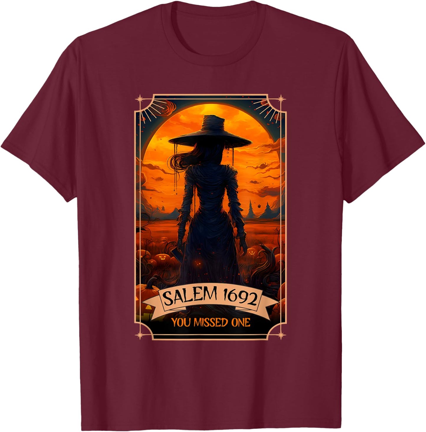 Salem 1692 They Missed One Witch Halloween Van Gogh Women T-Shirt - T-Shirt | Maroon
