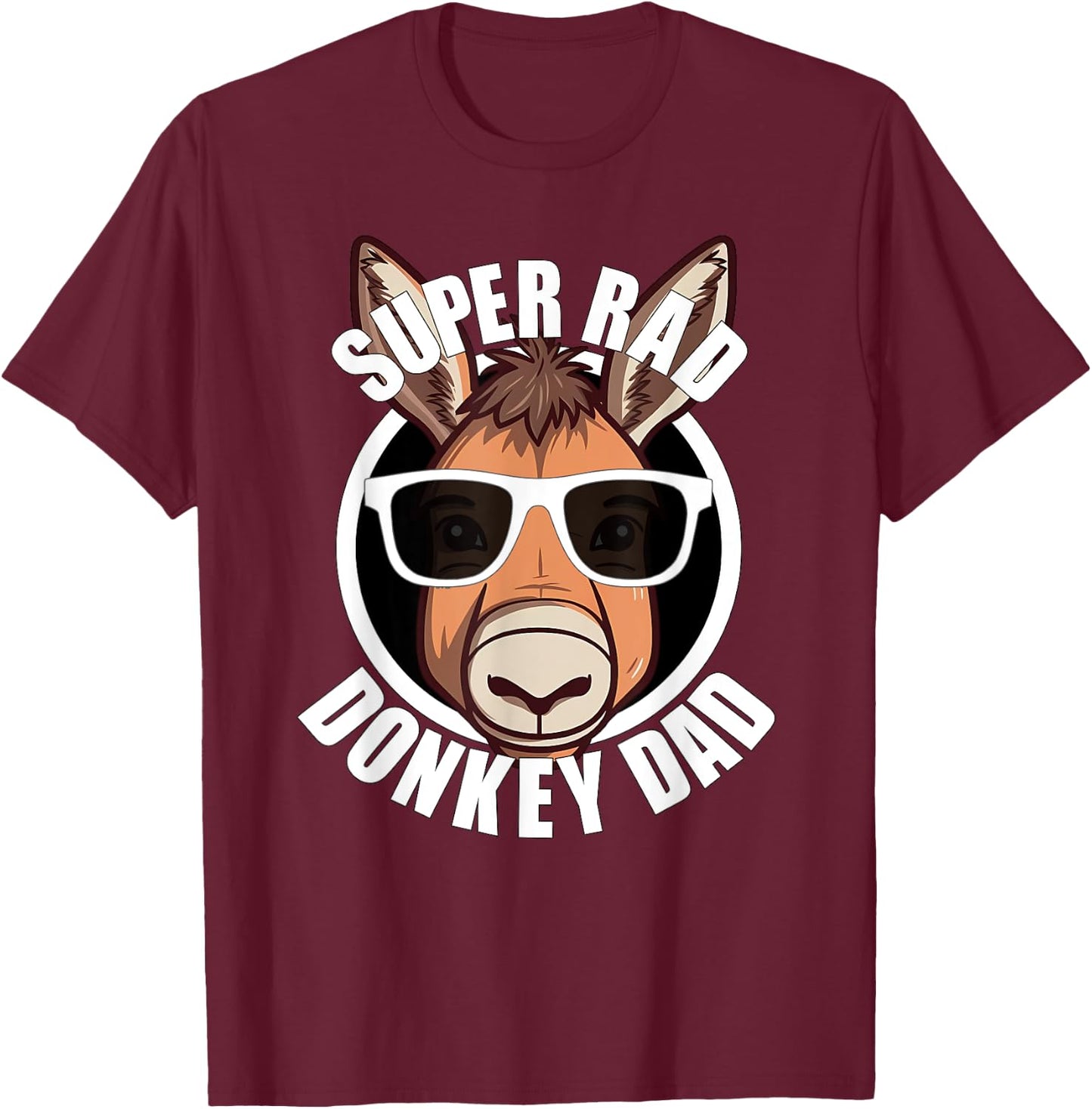 Donkey Dad Funny Father’s Day Farm Animals Farmer Men’s T-Shirt - T-Shirt | Maroon