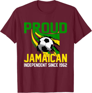 Proud Jamaican independence Day Jamaica Football Team kids T-Shirt - T-Shirt | Maroon