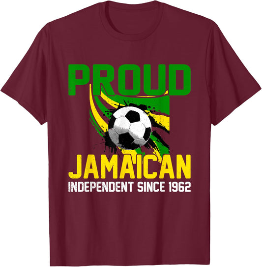 Proud Jamaican independence Day Jamaica Football Team kids T-Shirt - T-Shirt | Maroon