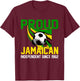 Proud Jamaican independence Day Jamaica Football Team kids T-Shirt - T-Shirt | Maroon