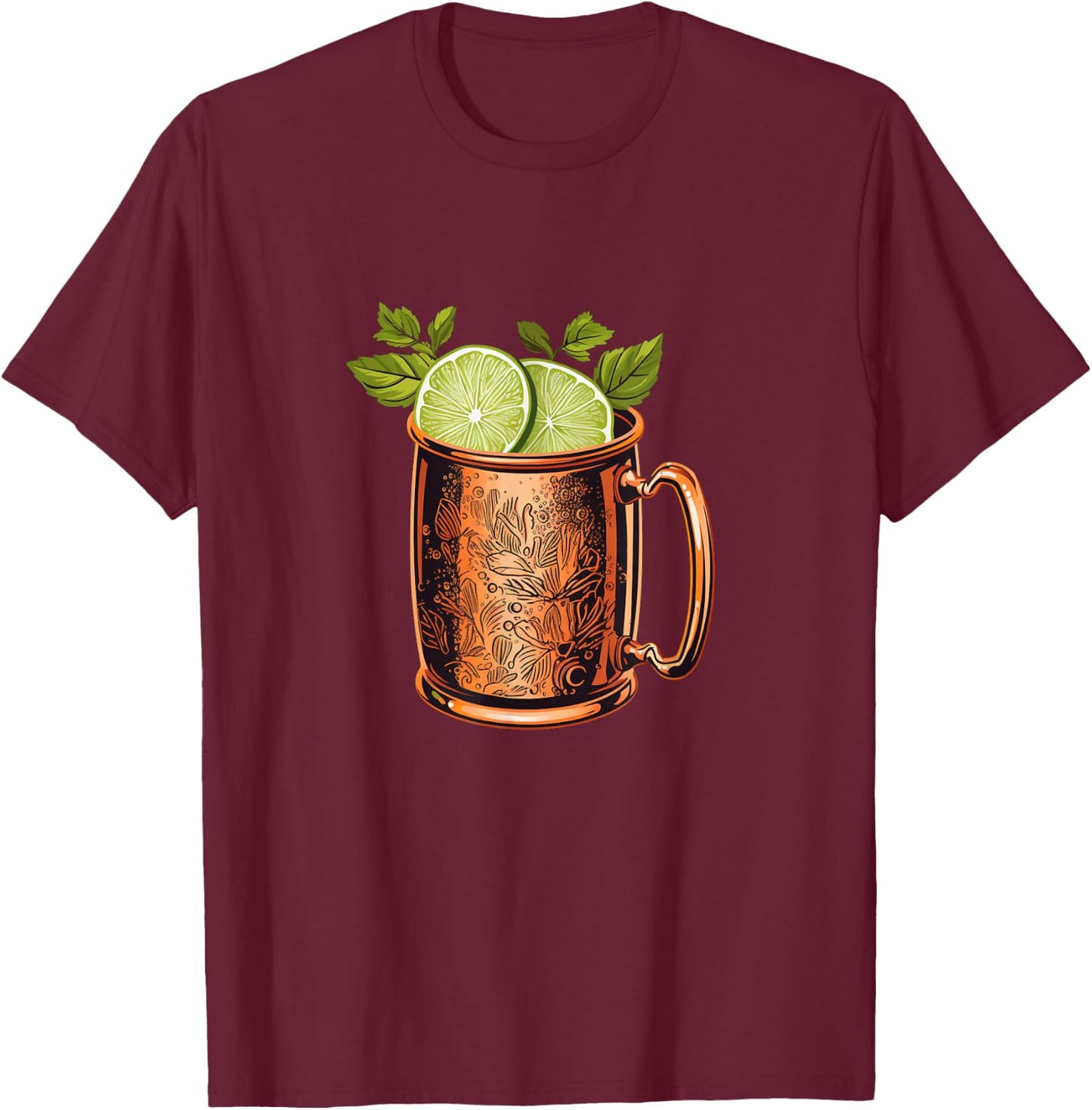 Cool Moscow Mule Cocktail Costume for Man and Woman T-Shirt - T-Shirt | Maroon