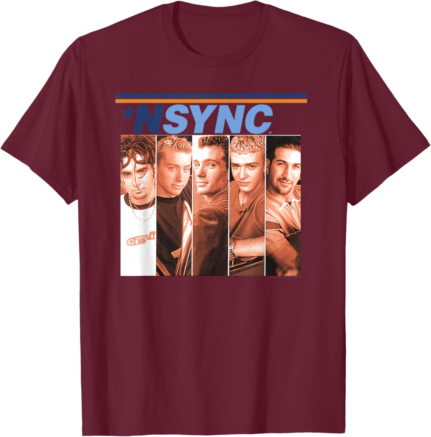 NSYNC Official 'NSYNC Debut Album Cover T-Shirt - T-Shirt | Maroon