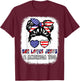 Girl Loves Jesus & America 4th July Flag USA Patriotic Women T-Shirt - T-Shirt | Maroon