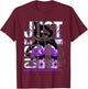Just Cure It Lupus Awareness Purple Cat Men Women T-Shirt - T-Shirt | Maroon