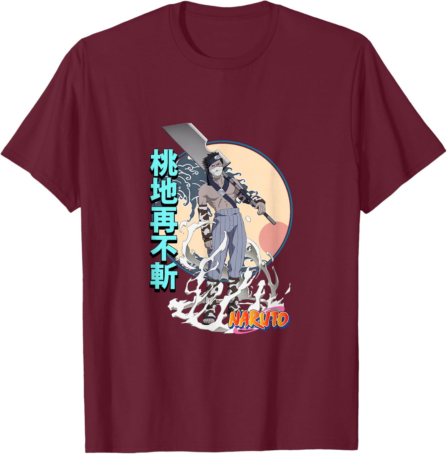 Naruto Classic Zabuza Momochi T-Shirt - T-Shirt | Maroon