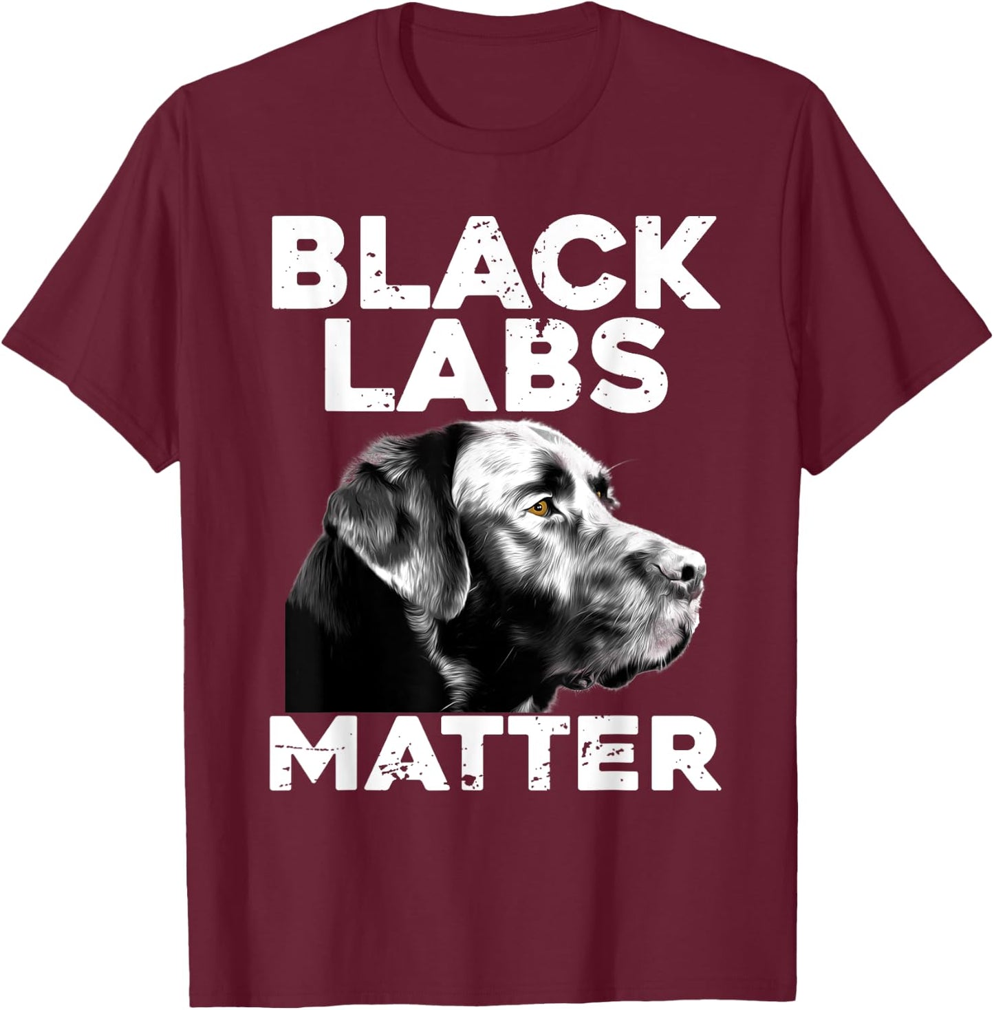 Cool Labrador Women Black Labs Matter Service Animal T-Shirt - T-Shirt | Maroon