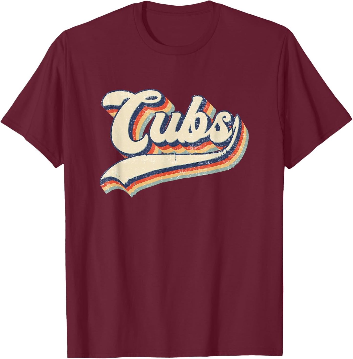 Cubs Sports Name Vintage Retro Gift Men Women Boy Girl T-Shirt - T-Shirt | Maroon