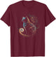 Cat in The Galaxy and Space Kitten Cat Head T-Shirt - T-Shirt | Maroon