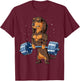 Dachshund Weightlifting Deadlift Men Fitness Gym Workout T-Shirt - T-Shirt | Maroon