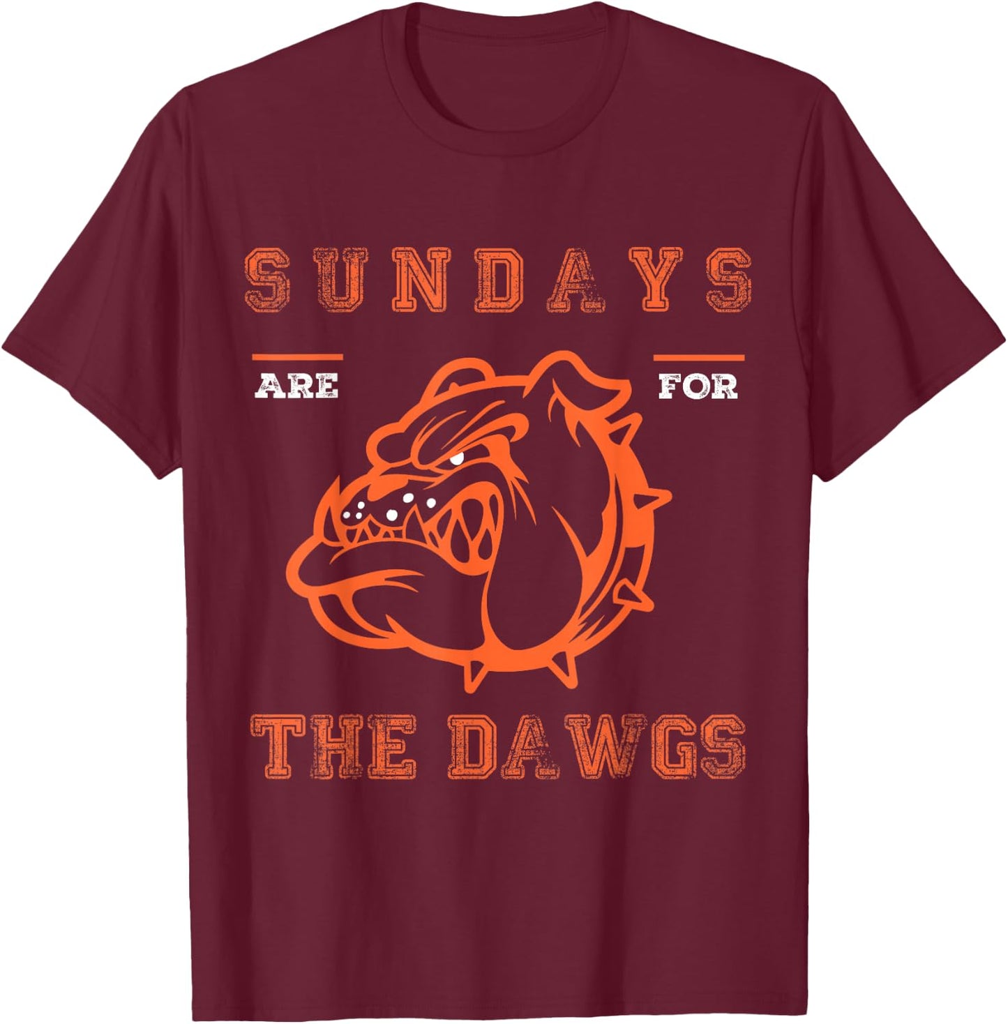 Sundays are for the Dawgs Cleveland Ohio Present Dawg T-Shirt - T-Shirt | Maroon