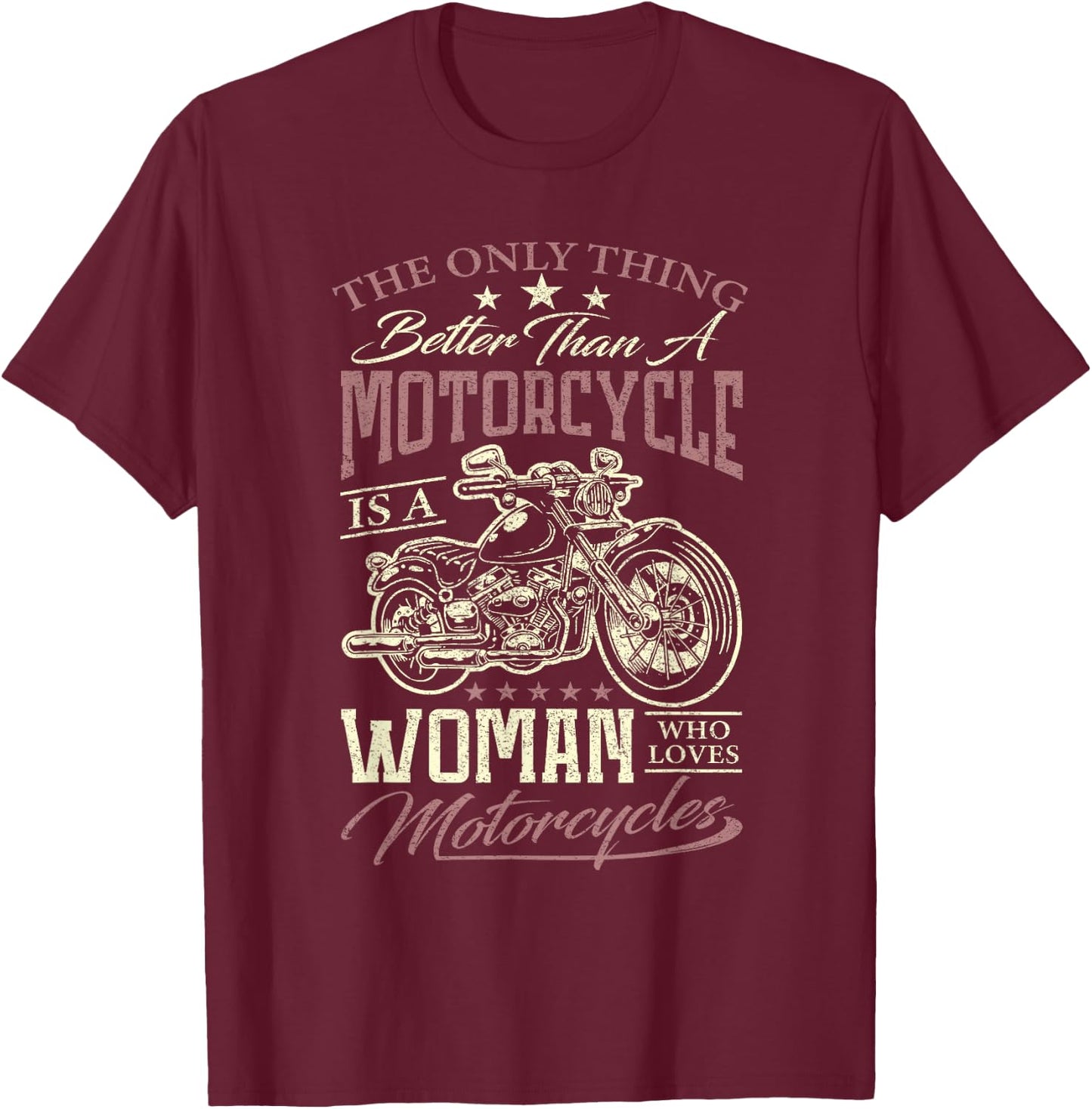 Biker Motorcycle Men T-Shirt - T-Shirt | Maroon