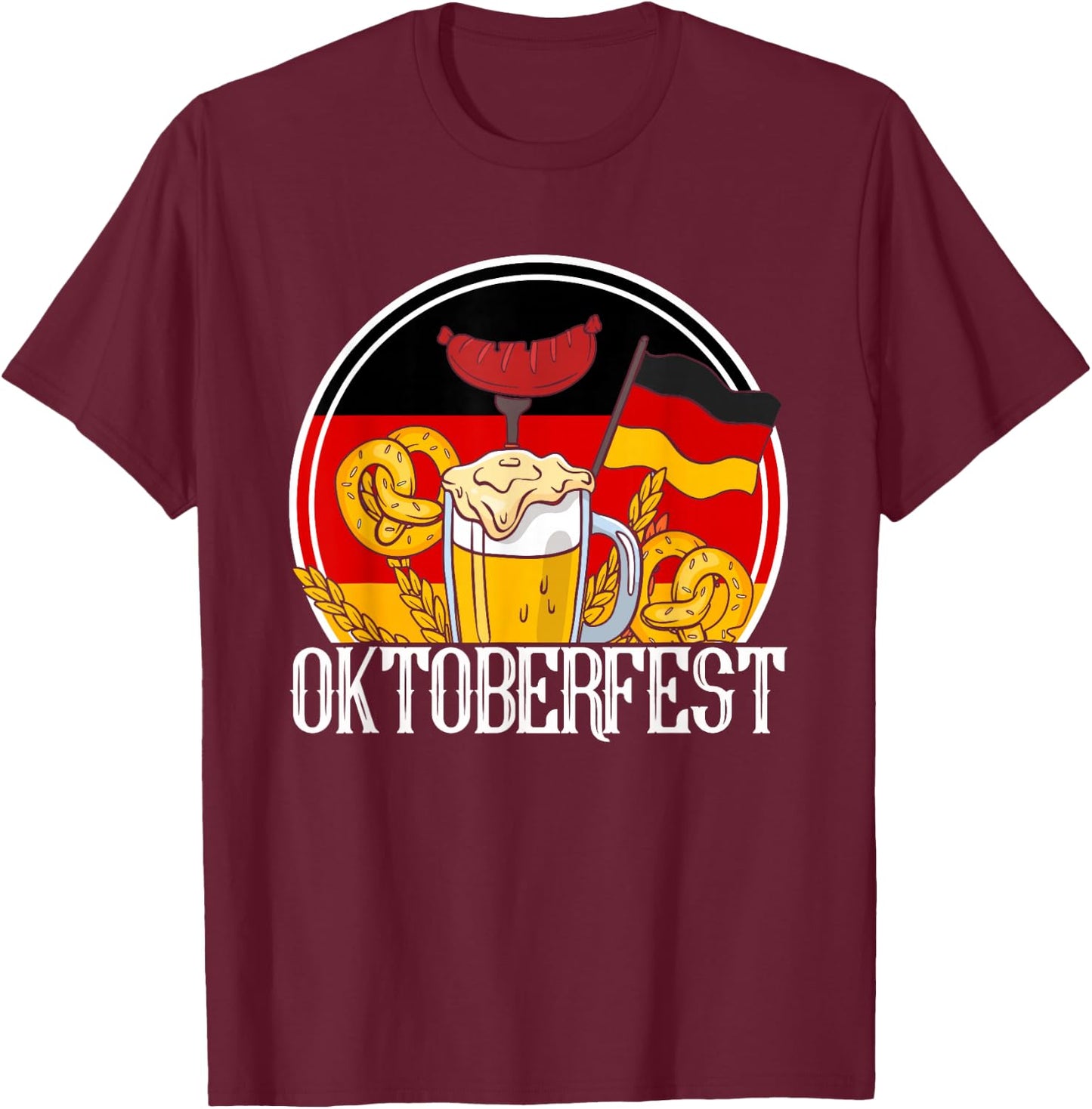 Oktoberfest 2025 Funny Oktoberfest 2025 Costume Men Women T-Shirt - T-Shirt | Maroon