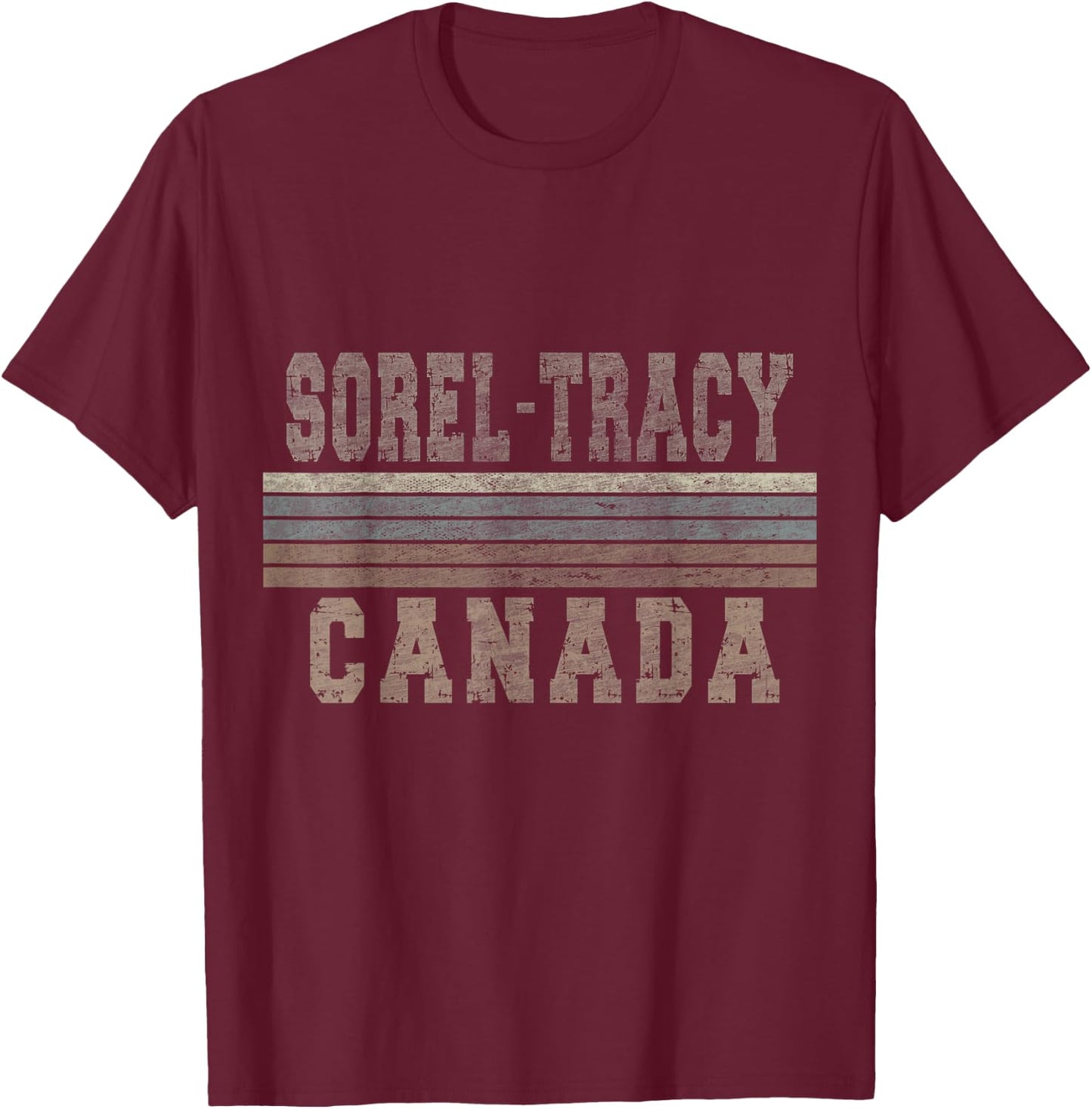 Retro Sorel-Tracy Canada T-Shirt - T-Shirt | Maroon