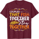 Couples That Fish Together Matching Couples Fishing T-Shirt - T-Shirt | Maroon