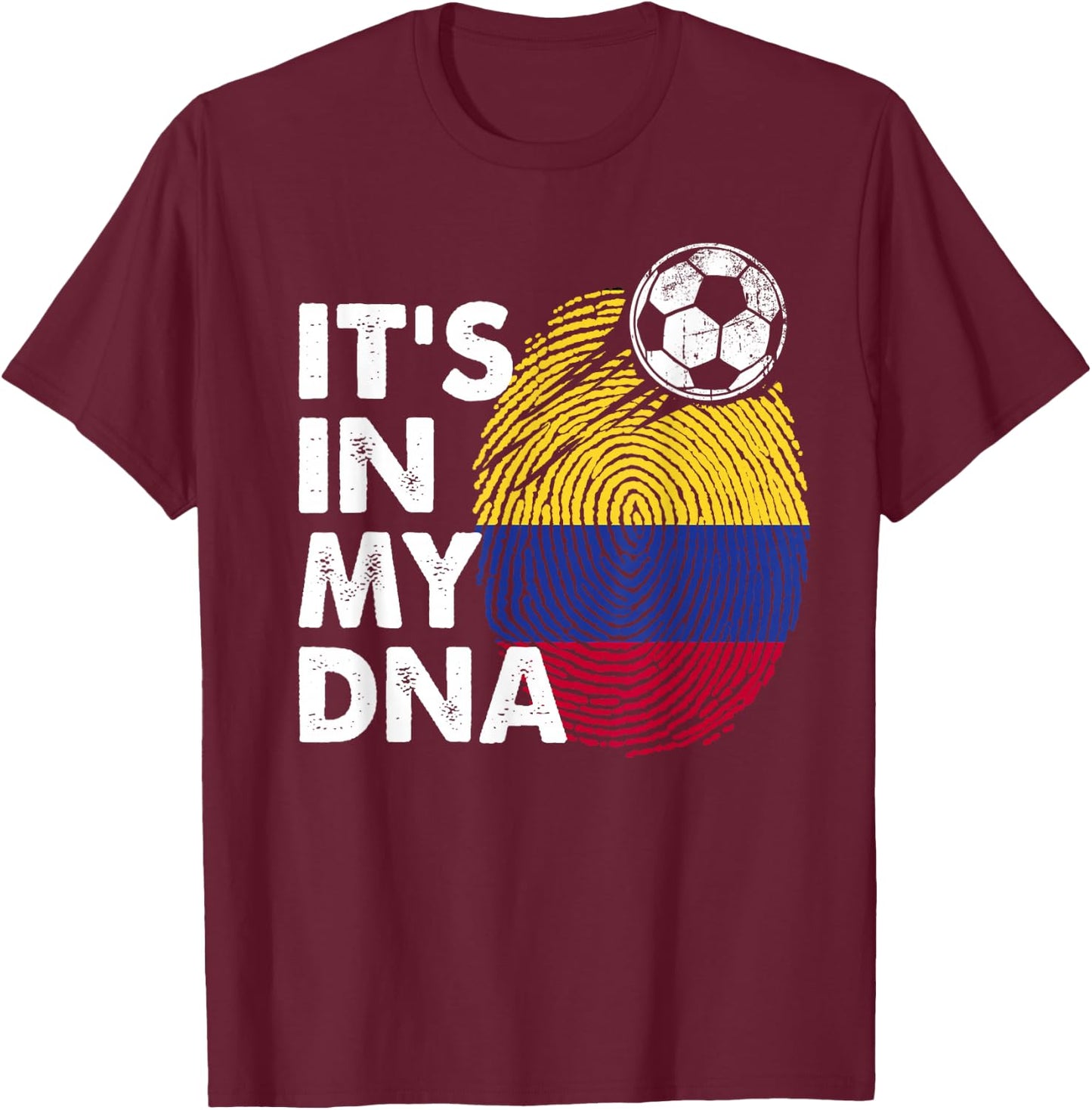 Colombia In My DNA Colombian Flag Team Colombia T-Shirt - T-Shirt | Maroon
