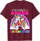I'm Ready To Crush Kindergarten Unicorn Back To School Girls T-Shirt - T-Shirt | Maroon