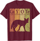 Coyote Periodic Table Elements Wild Animal Coyote Vintage T-Shirt - T-Shirt | Maroon