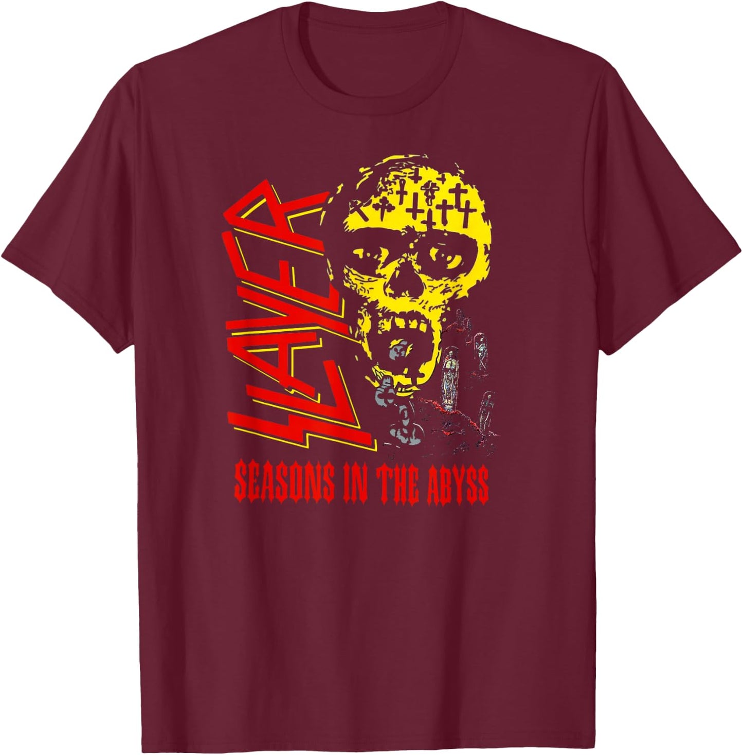 Slayer – Seasons in the Abyss Graphic Tour T-Shirt - T-Shirt | Maroon