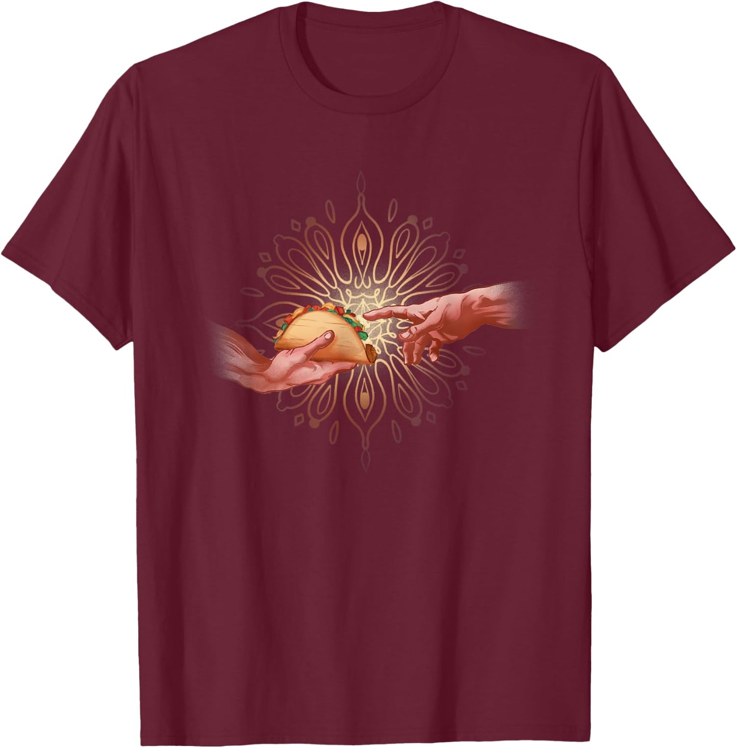 Taco Creation Funny Mexican Chicano Art T-Shirt - T-Shirt | Maroon
