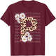 Paraprofessional Leopard P Flower Para Teacher Paraeducator T-Shirt - T-Shirt | Maroon
