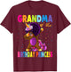 Dabbing Unicorn Afro Grandma of the Birthday Princess T-Shirt - T-Shirt | Maroon