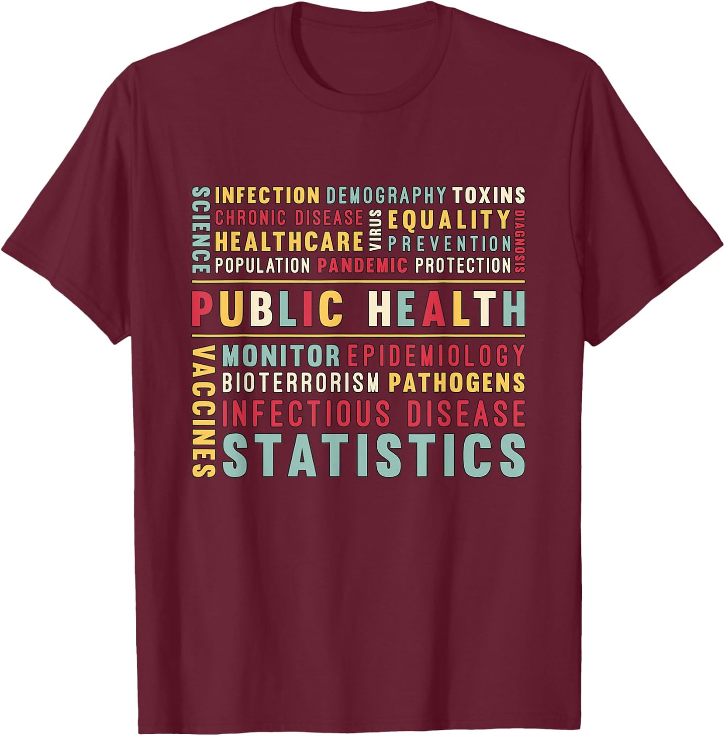 Public Health Loves Blood Donation Public Health Worker T-Shirt - T-Shirt | Maroon