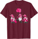 gnomes Breast Cancer Awareness Pink Ribbon women girls T-Shirt - T-Shirt | Maroon