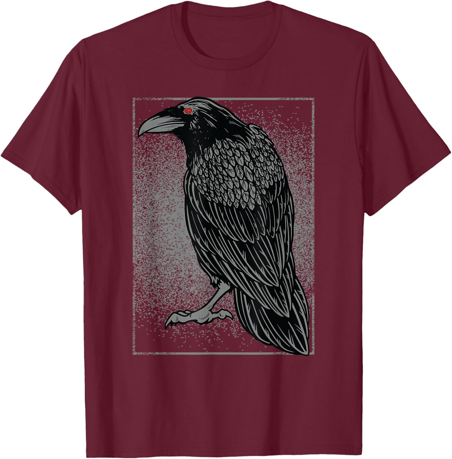 click here for better Bird Watching -Kids Black Crow/Raven Graphic T-Shirt - T-Shirt | Maroon