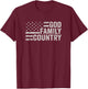 Vintage God Family Country Patriotic Christian American T-Shirt - T-Shirt | Maroon