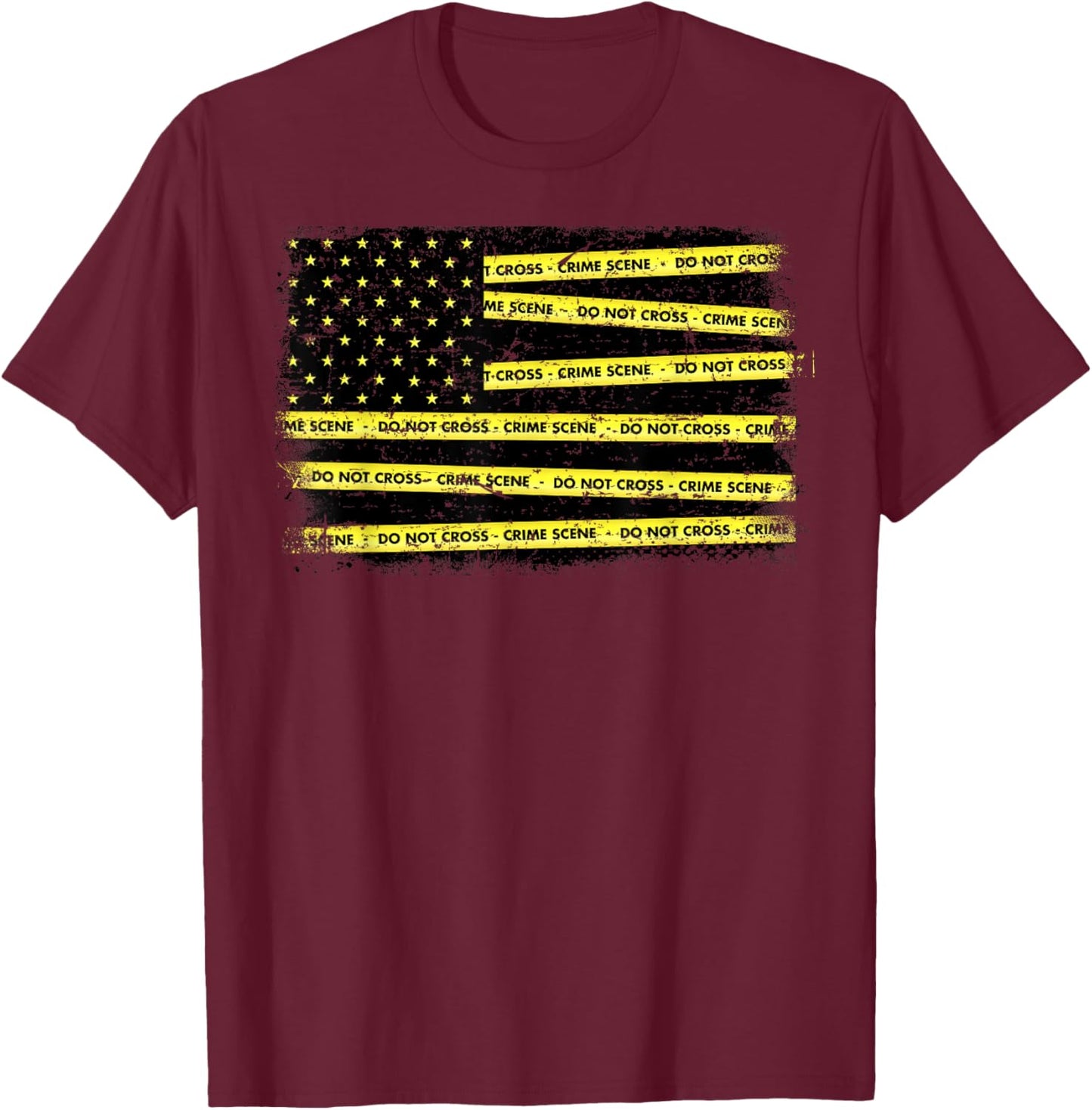 Crime Scene Investigation Tape Forensic Science CSI Police T-Shirt - T-Shirt | Maroon