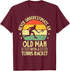 Funny Tennis Art For Grandpa Men Tennis Player Racket Sport T-Shirt - T-Shirt | Maroon