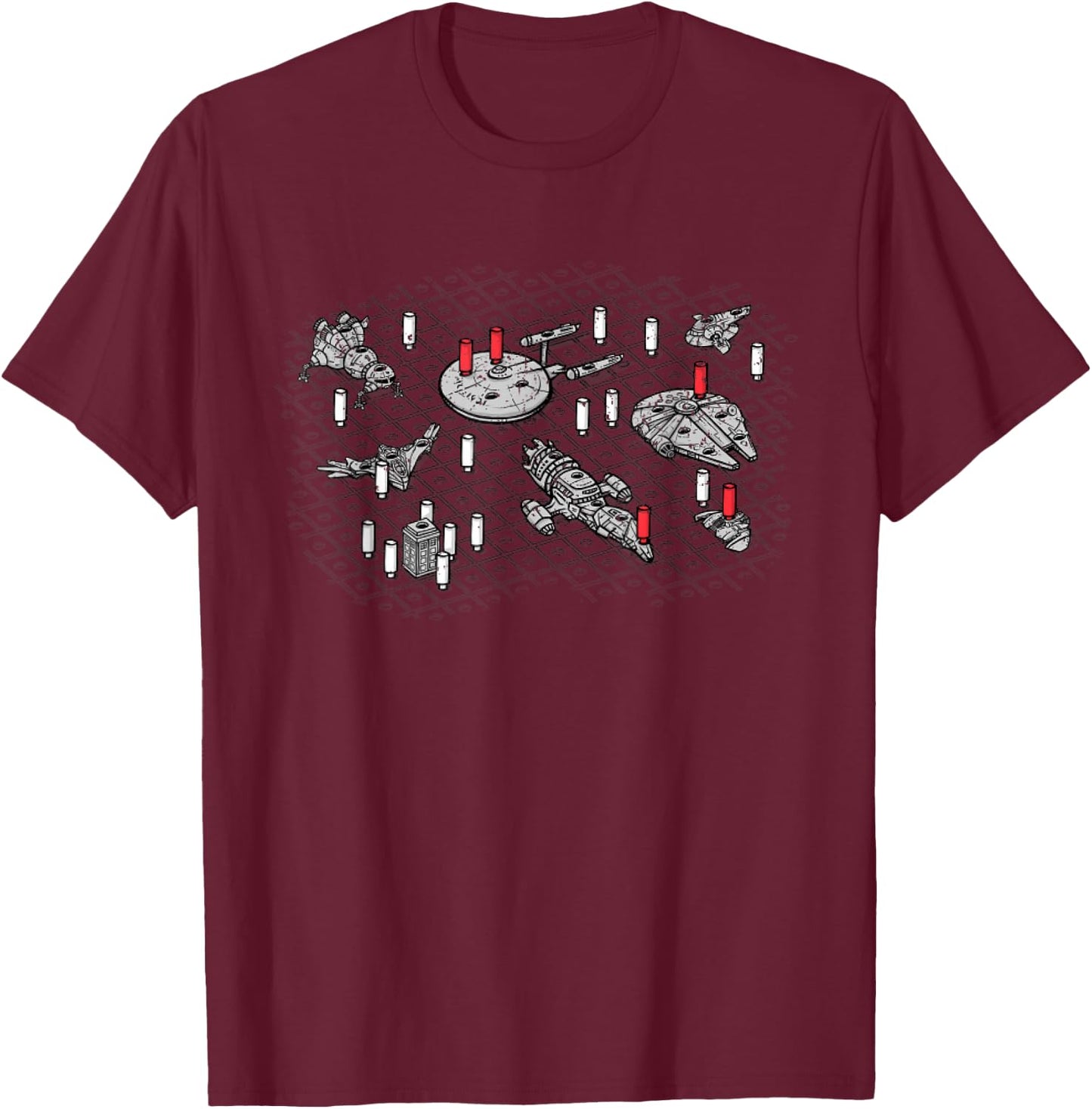 Vintage Intergalactic Battleship Firefly Serenity T-Shirt - T-Shirt | Maroon