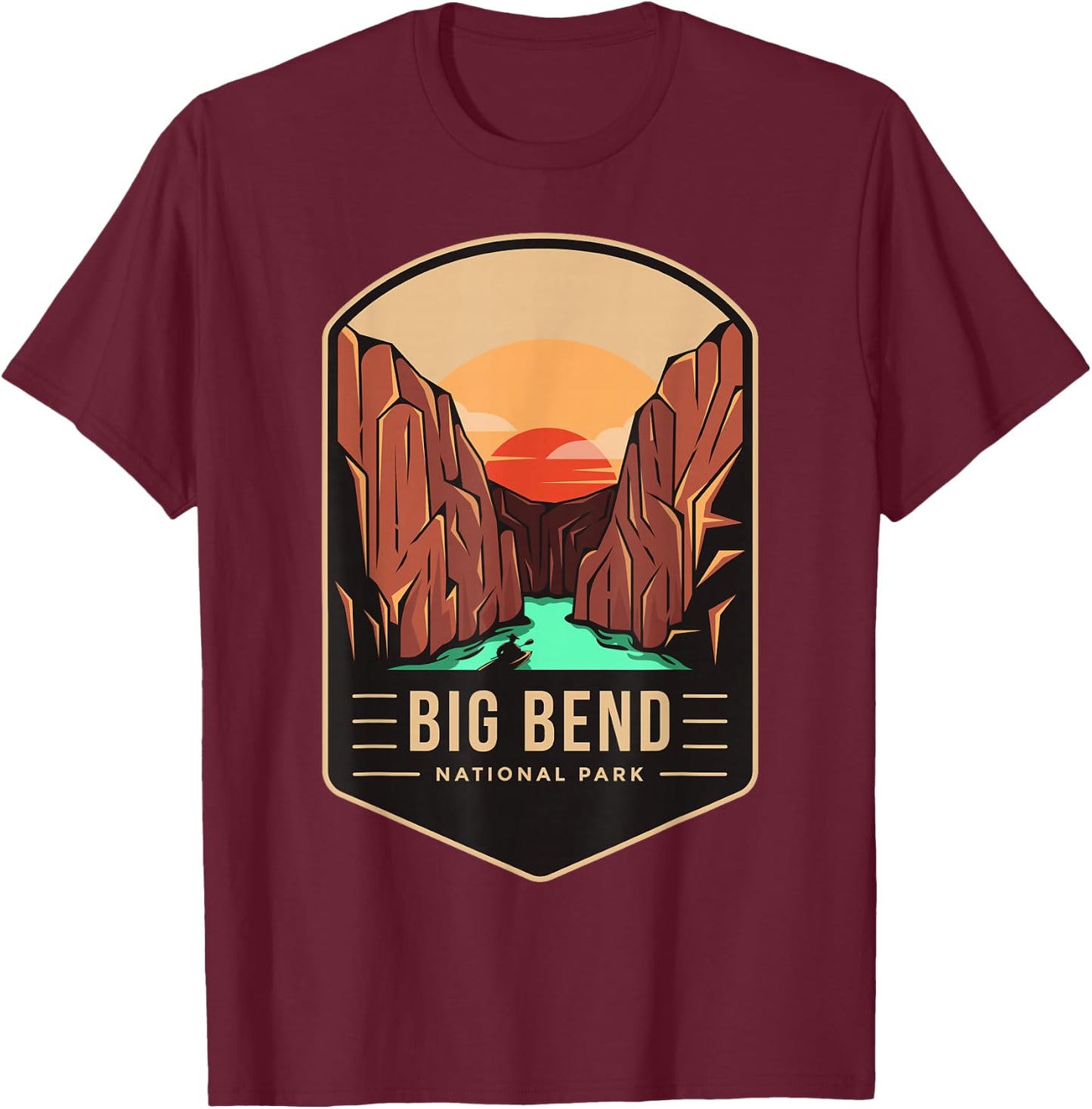 Big Bend National Park 1944 Texas T-Shirt - T-Shirt | Maroon