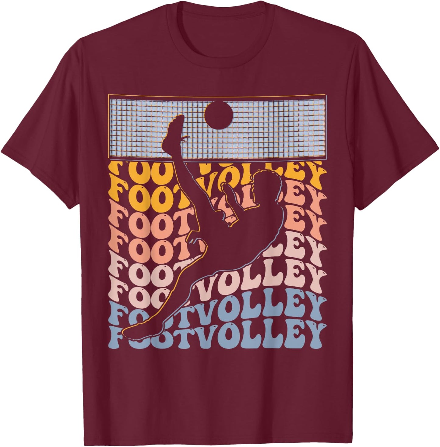 Footvolley Groovy T-Shirt - T-Shirt | Maroon