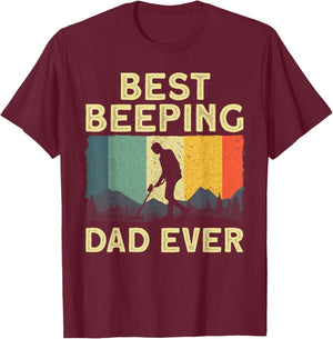 Best Metal Detecting Art Dad Metal Detector Lovers T-Shirt - T-Shirt | Maroon