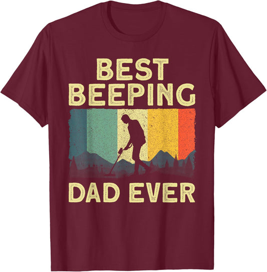 Best Metal Detecting Art Dad Metal Detector Lovers T-Shirt - T-Shirt | Maroon