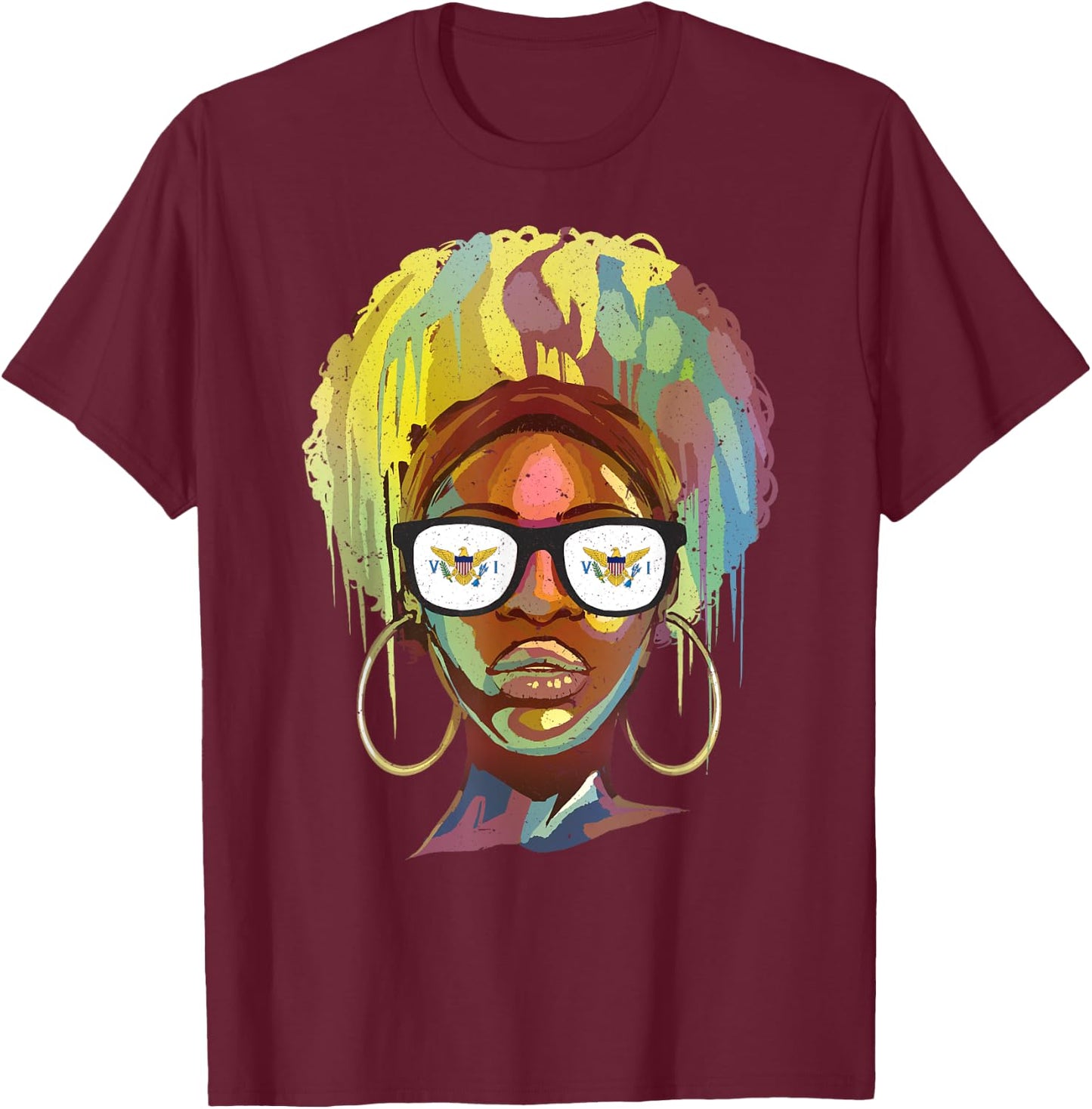 American Virgin Islands T-Shirt - T-Shirt | Maroon