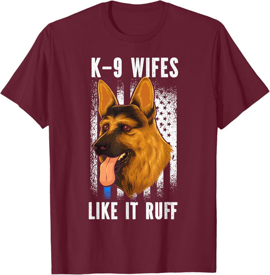 K9 Handler Police Dog Law Enforcement Police K9 Unit T-Shirt - T-Shirt | Maroon