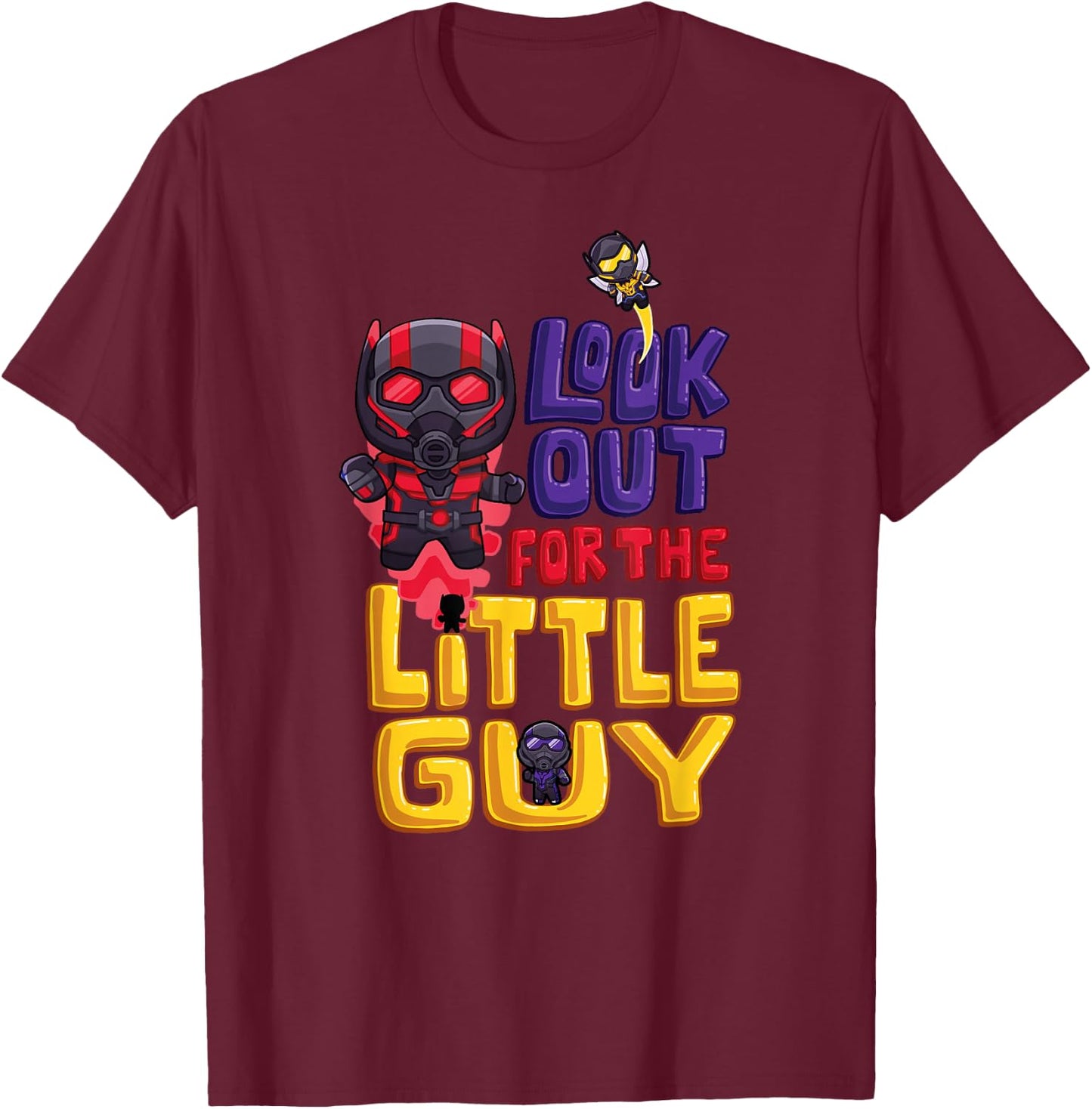 Marvel Ant-Man and The Wasp: Quantumania The Little Guy T-Shirt - T-Shirt | Maroon
