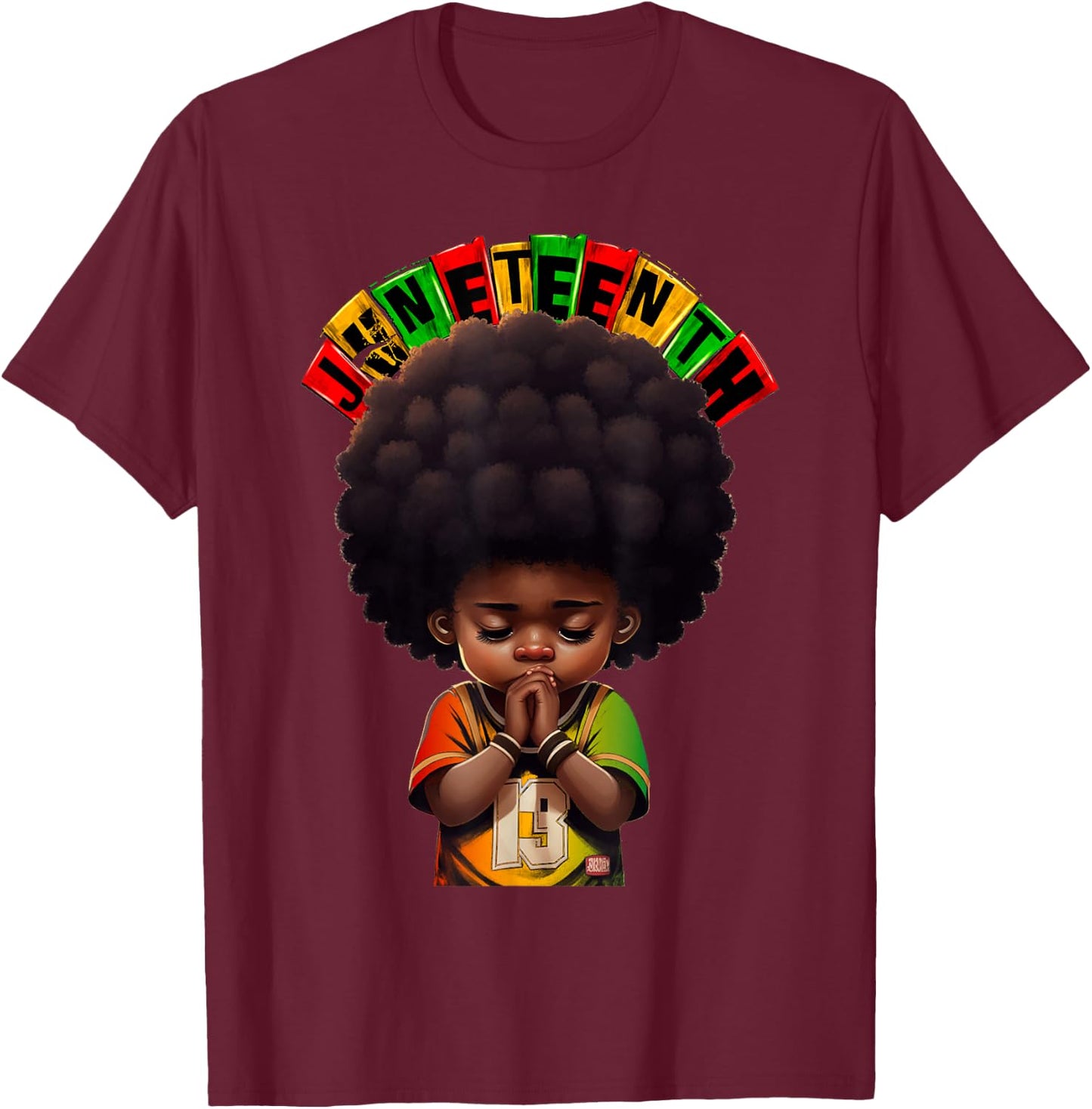 Kids Juneteenth Prince 1865 Black History Month Toddler Boy T-Shirt - T-Shirt | Maroon