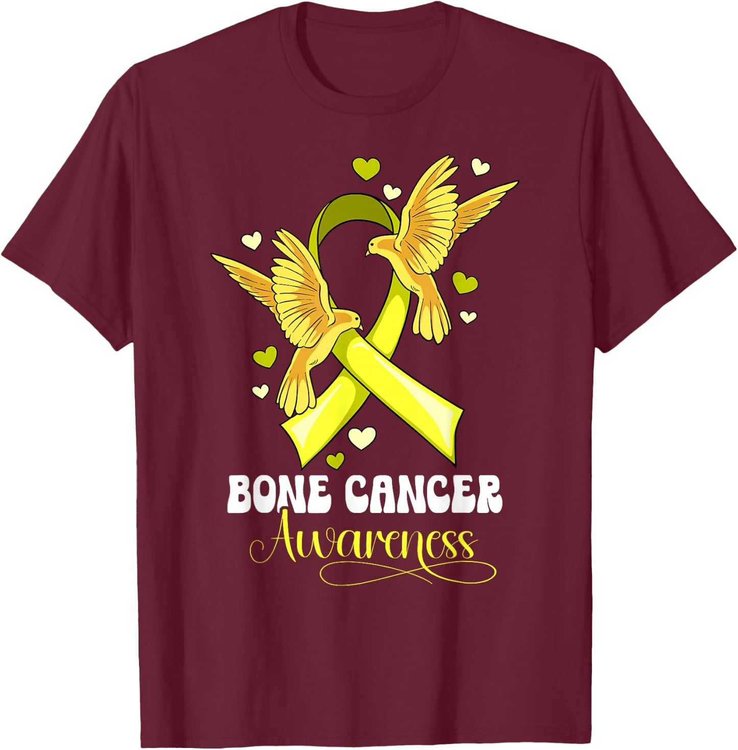 Bone Cancer Awareness T-Shirt - T-Shirt | Maroon