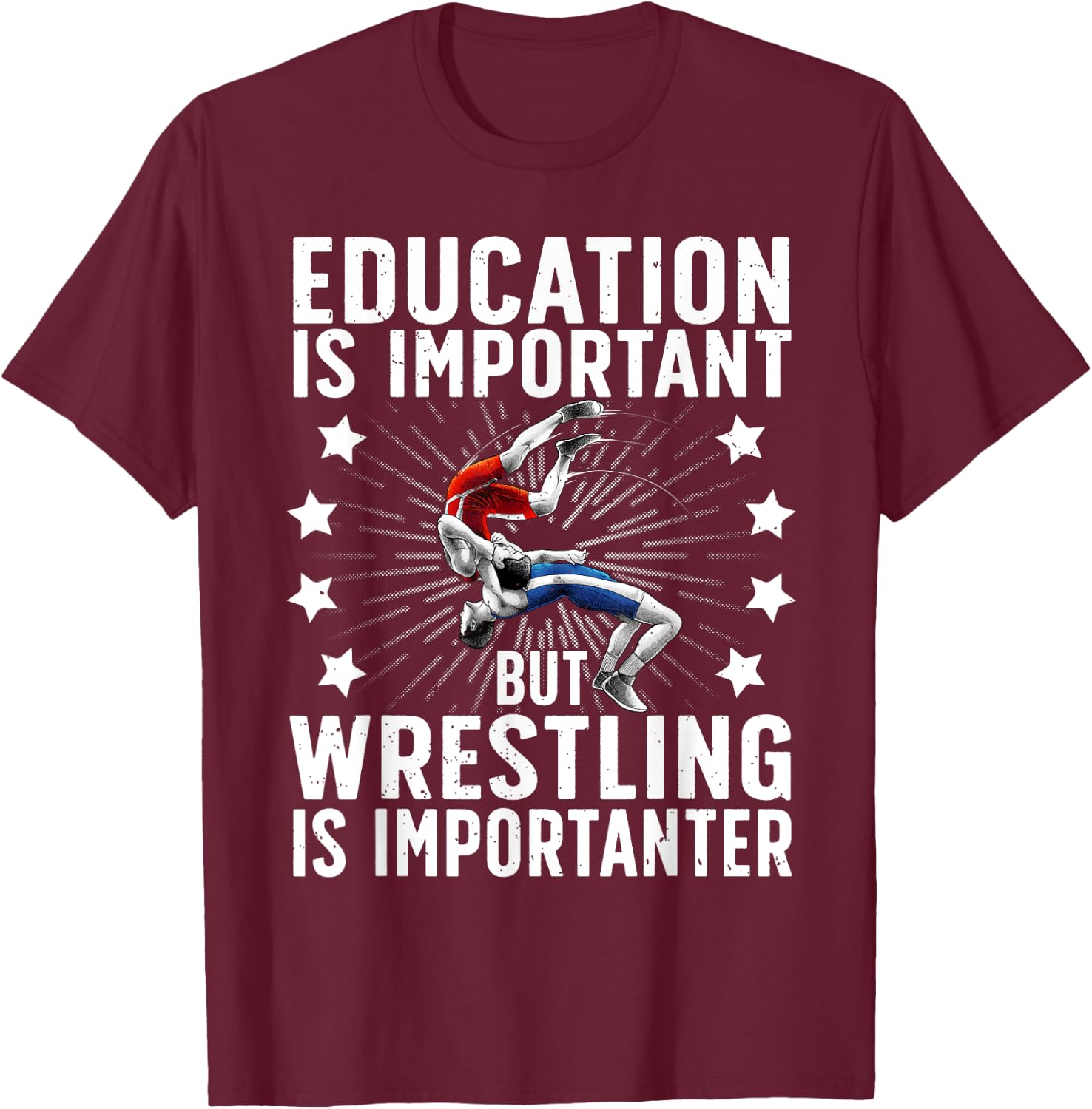 Best Wrestling Women Professional Wrestling Wrestler T-Shirt - T-Shirt | Maroon