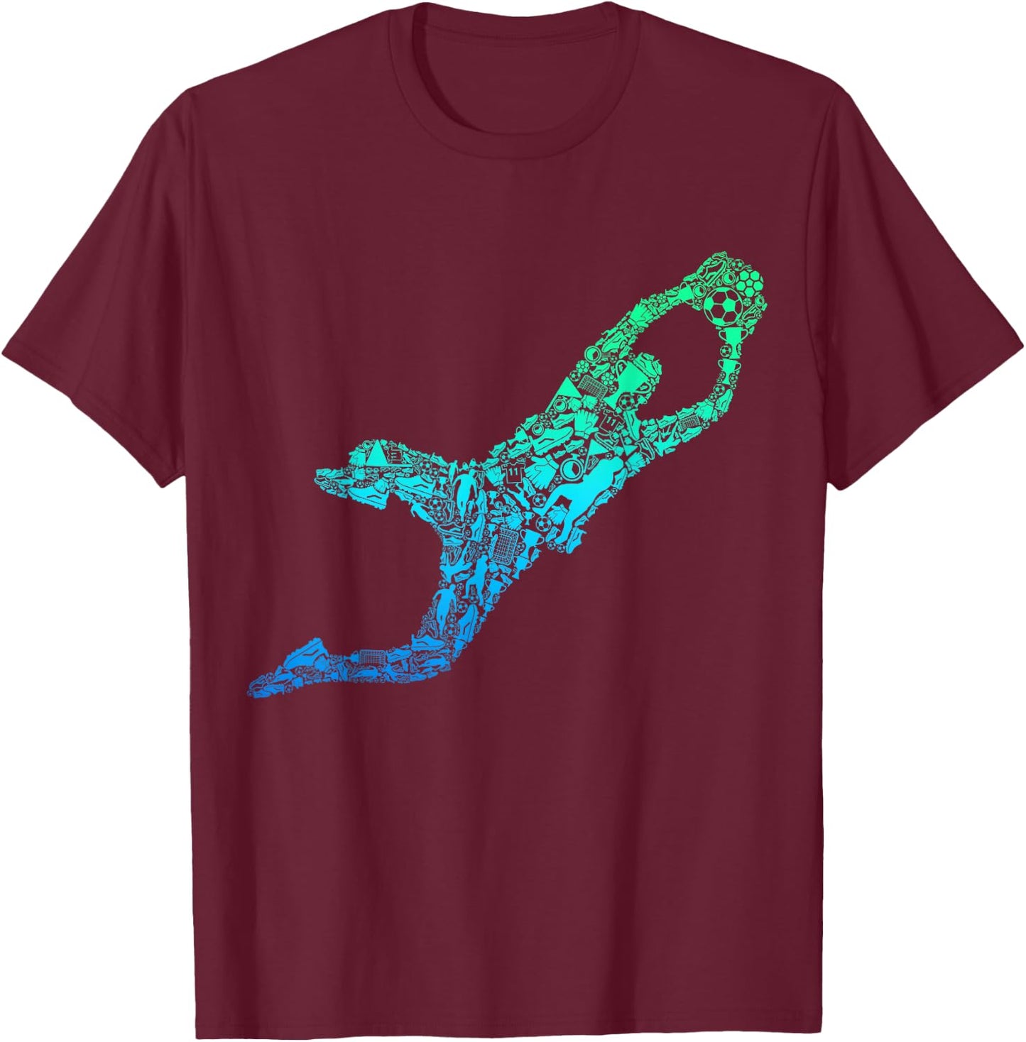 Soccer Goalie Goalkeeper Boys Kids Youth Men T-Shirt - T-Shirt | Maroon