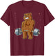 Bear Gym Weight Training Deadlift T-Shirt - T-Shirt | Maroon