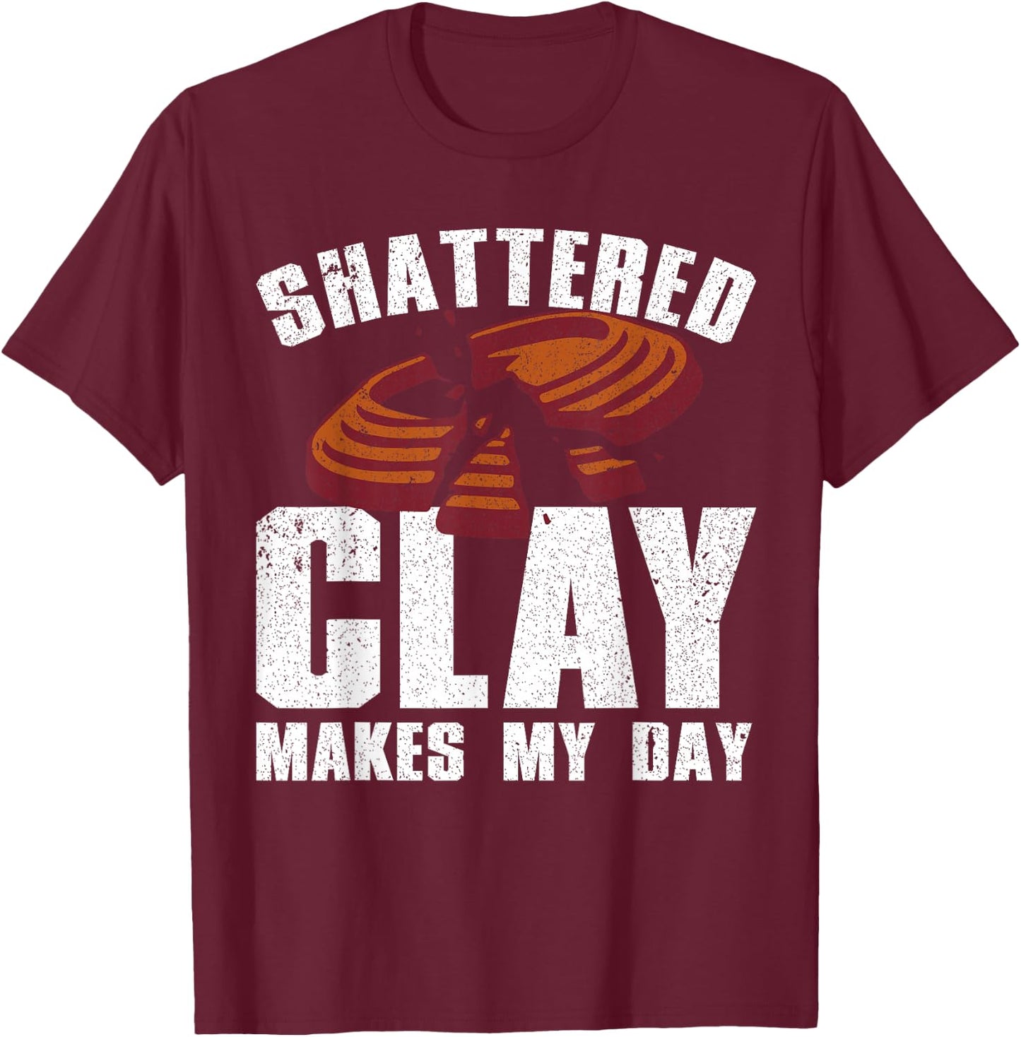 Cool Trap Shooting Art Women Clay Skeet Trap Shooter T-Shirt - T-Shirt | Maroon