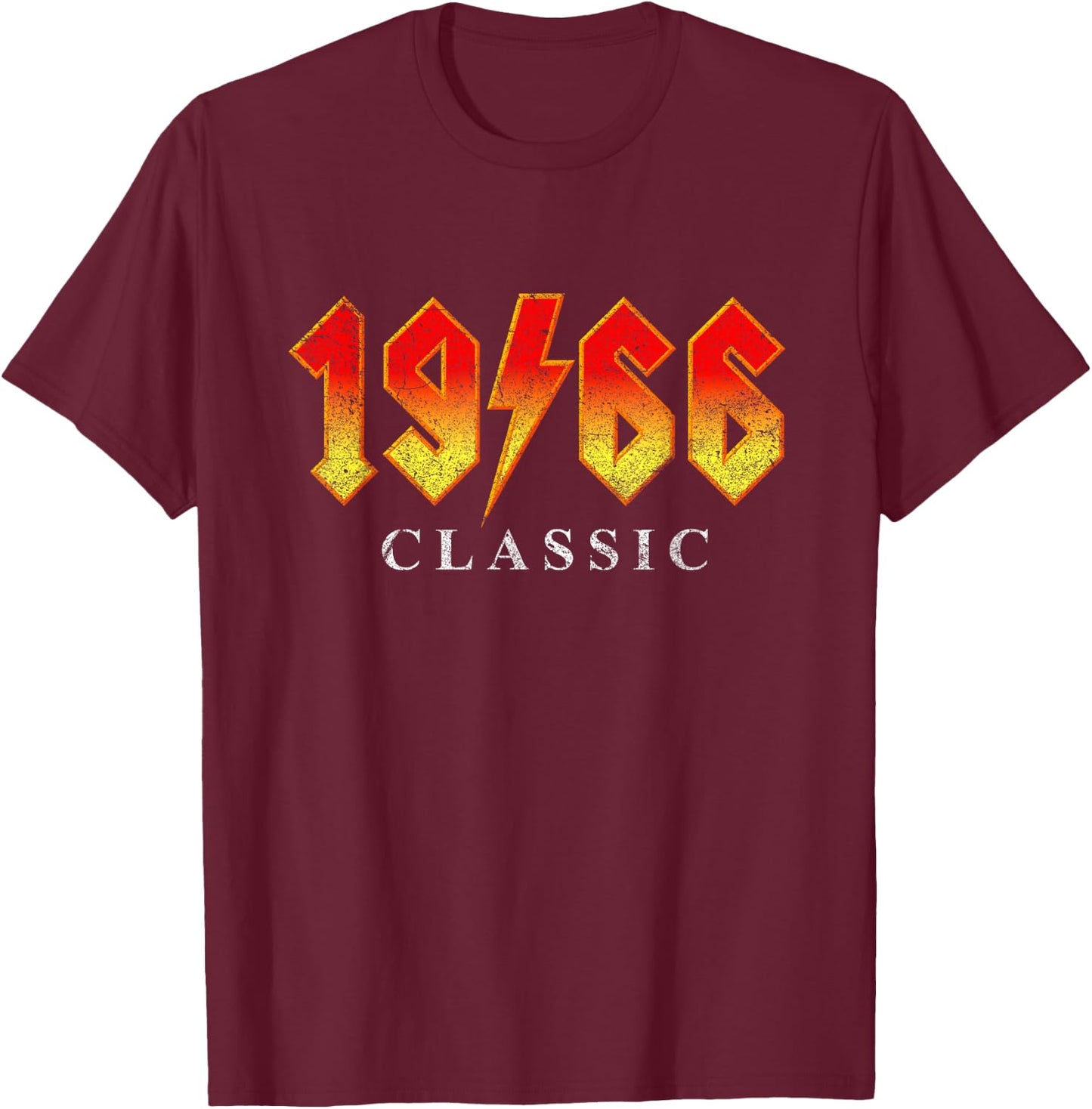 1966 Classic Vintage Rock Band Concert style Birthday T-Shirt - T-Shirt | Maroon