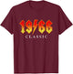 1966 Classic Vintage Rock Band Concert style Birthday T-Shirt - T-Shirt | Maroon