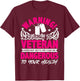 Veteran Wife, Husband Soldier & Saying For Military Women T-Shirt - T-Shirt | Maroon
